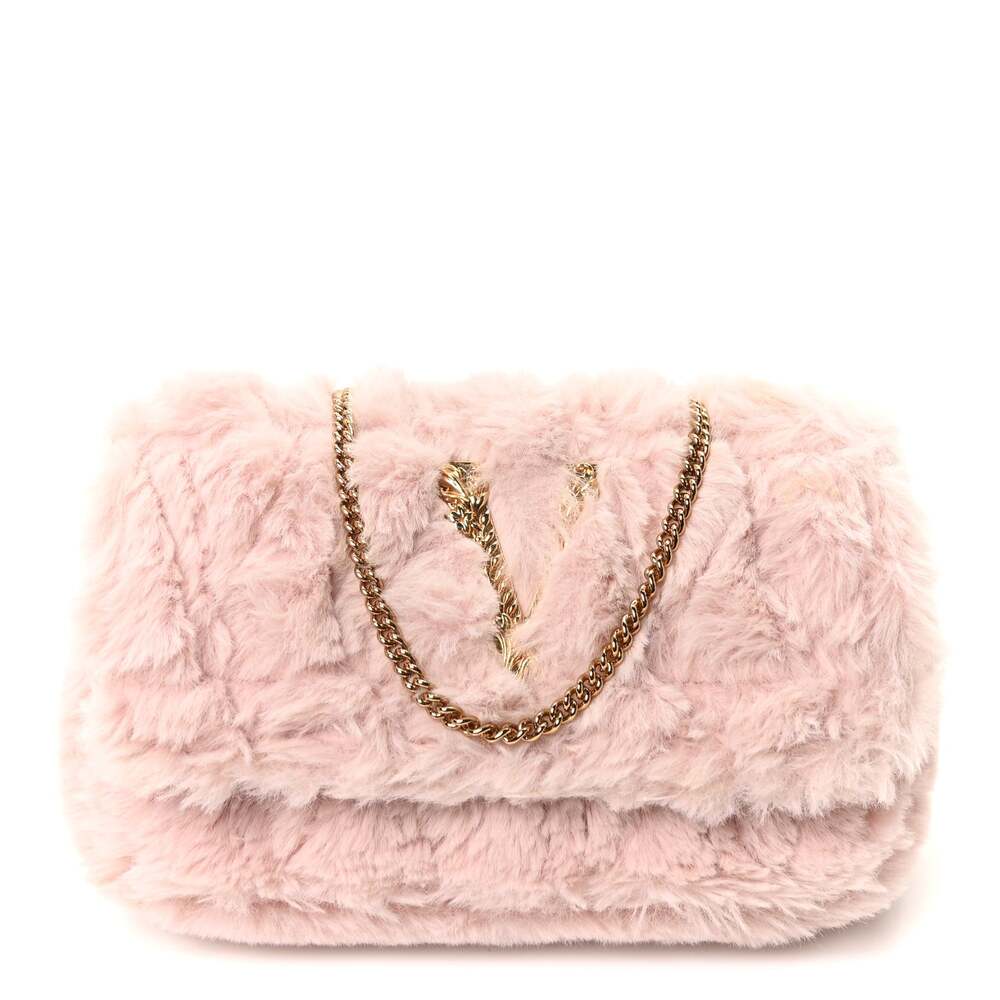 Versace Faux Fur Quilted Virtus V Mini #264414V73B